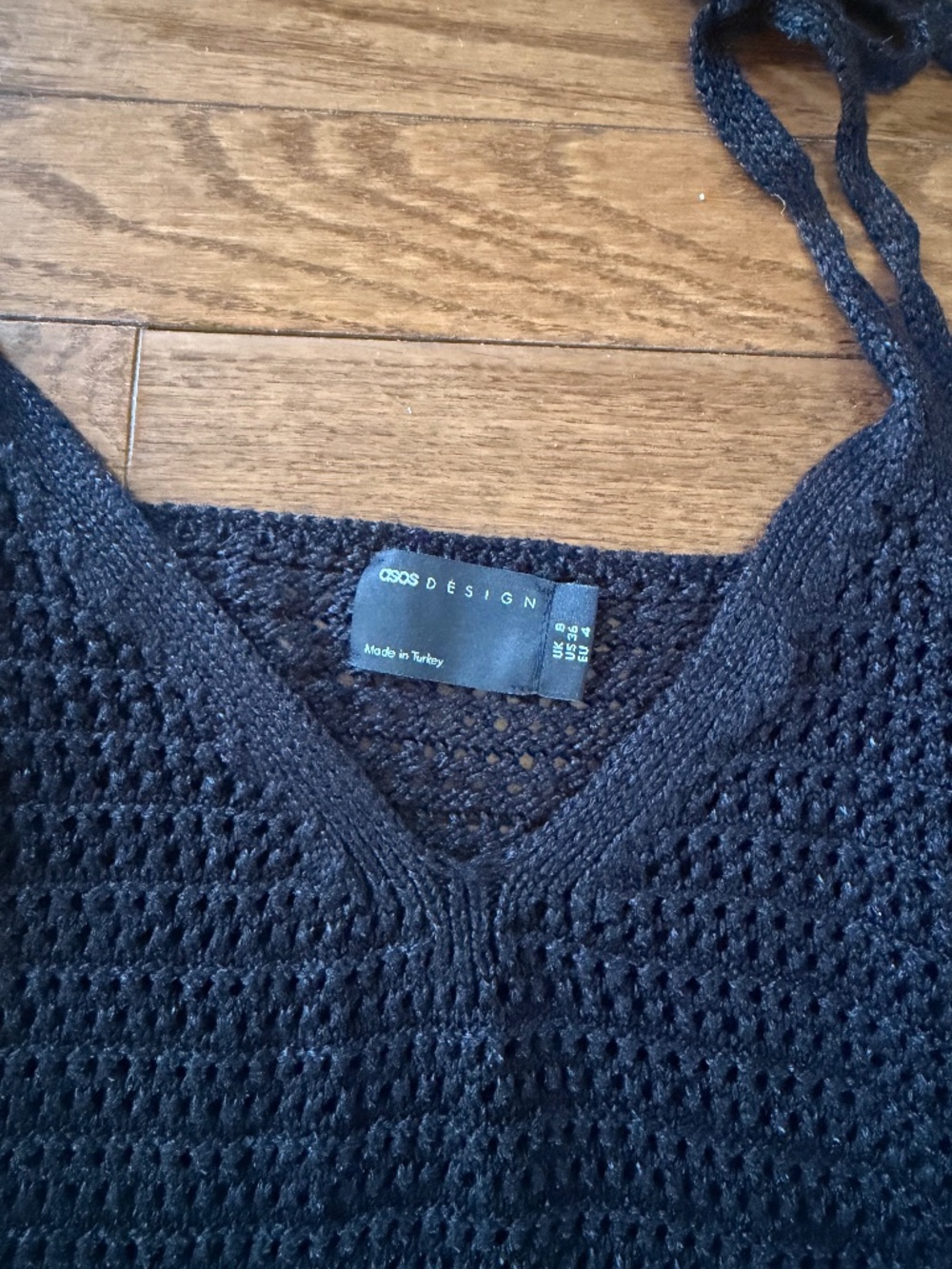 ASOS Design Black Knit Dress US 4 - Picture 3 of 3